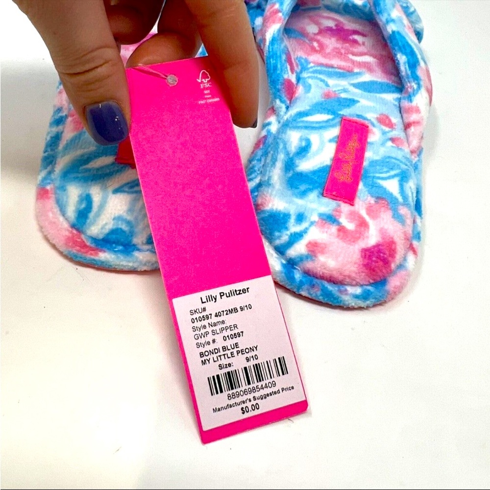 Lilly Pulitzer Slippers GWP My Little Peony Size 5/6 7/8 9/10 NWT